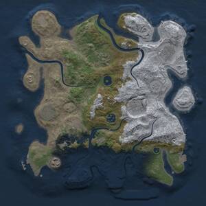 Thumbnail Rust Map: Procedural Map, Size: 3388, Seed: 1209531922, 14 Monuments