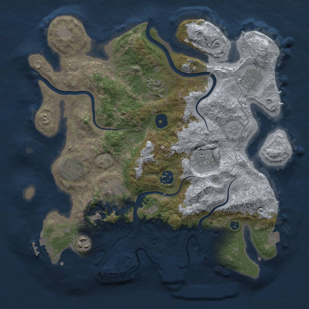 Rust Map: Procedural Map, Size: 3388, Seed: 1209531922, 14 Monuments