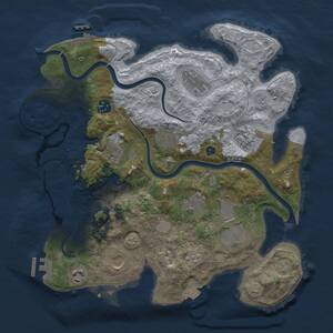 Thumbnail Rust Map: Procedural Map, Size: 3500, Seed: 291708032, 16 Monuments