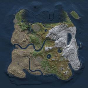 Thumbnail Rust Map: Procedural Map, Size: 3000, Seed: 618242882, 12 Monuments