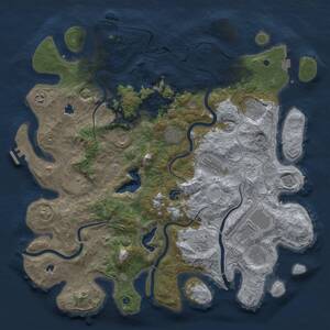 Thumbnail Rust Map: Procedural Map, Size: 4500, Seed: 853772675, 17 Monuments