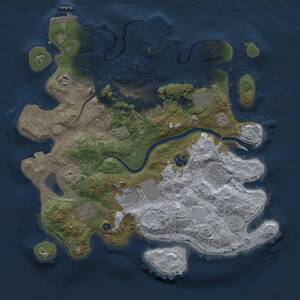 Thumbnail Rust Map: Procedural Map, Size: 3700, Seed: 34747809, 14 Monuments