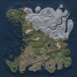 Thumbnail Rust Map: Procedural Map, Size: 4500, Seed: 474379953, 17 Monuments