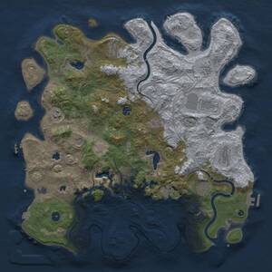 Thumbnail Rust Map: Procedural Map, Size: 4500, Seed: 651497742, 17 Monuments