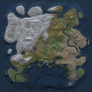 Thumbnail Rust Map: Procedural Map, Size: 3900, Seed: 14182, 16 Monuments