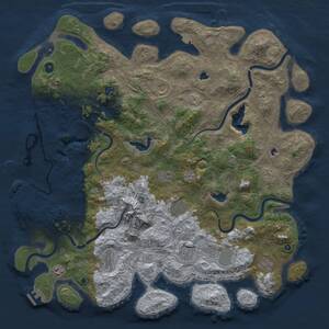 Thumbnail Rust Map: Procedural Map, Size: 5000, Seed: 1850658638, 17 Monuments