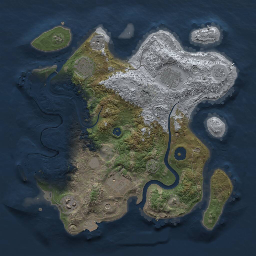 Rust Map: Procedural Map, Size: 3000, Seed: 15508, 11 Monuments