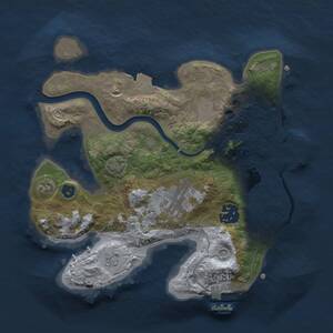Thumbnail Rust Map: Procedural Map, Size: 2500, Seed: 3603157, 8 Monuments