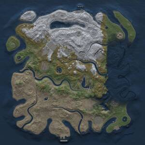 Thumbnail Rust Map: Procedural Map, Size: 4200, Seed: 1276661488, 16 Monuments