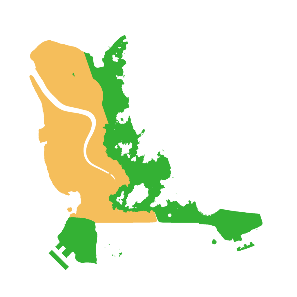 Biome Rust Map: Procedural Map, Size: 2500, Seed: 666814561
