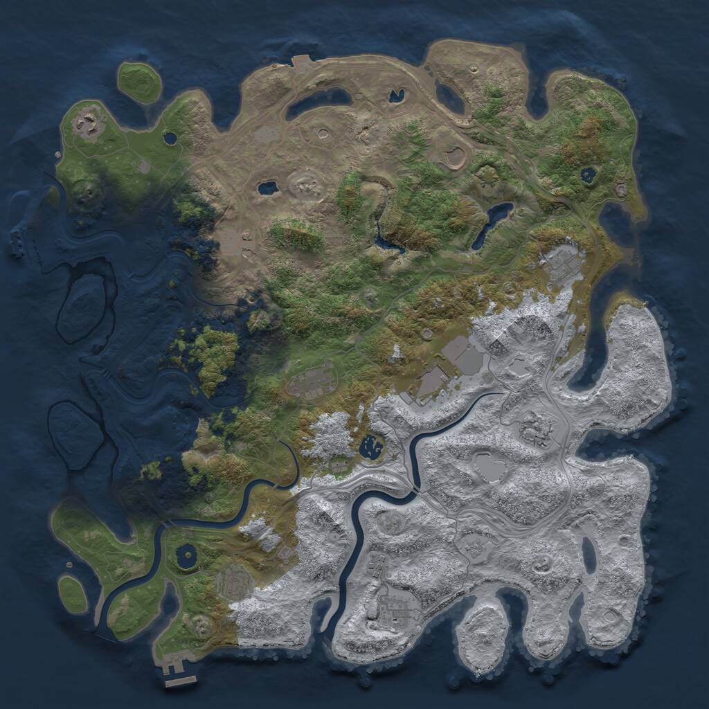 Rust Map: Procedural Map, Size: 4600, Seed: 2588, 17 Monuments