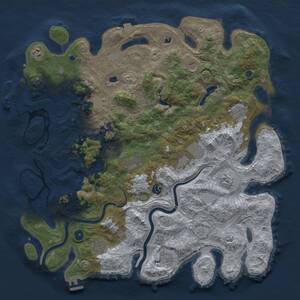 Thumbnail Rust Map: Procedural Map, Size: 4600, Seed: 2588, 17 Monuments
