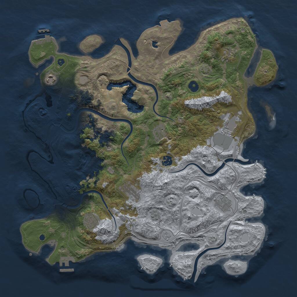 Rust Map: Procedural Map, Size: 4250, Seed: 118322, 15 Monuments
