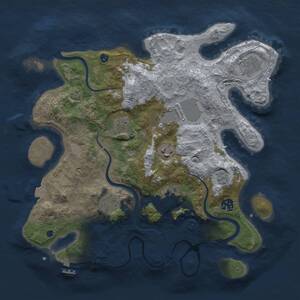 Thumbnail Rust Map: Procedural Map, Size: 3500, Seed: 1641843214, 13 Monuments