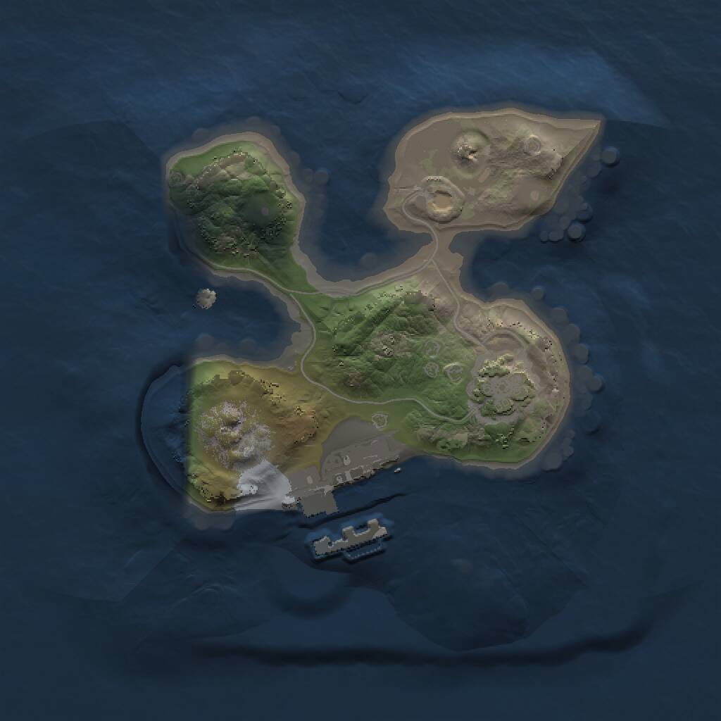 Rust Map: Procedural Map, Size: 1500, Seed: 40328915, 3 Monuments