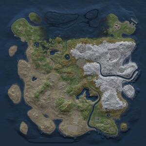 Thumbnail Rust Map: Procedural Map, Size: 4000, Seed: 250906, 12 Monuments