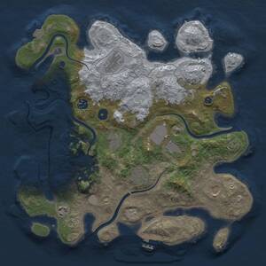 Thumbnail Rust Map: Procedural Map, Size: 3700, Seed: 1819829031, 15 Monuments