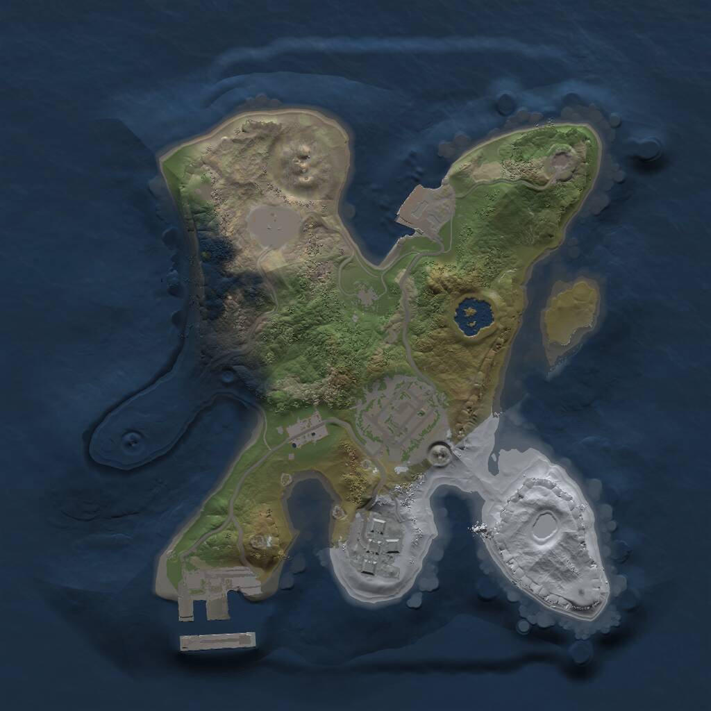 Rust Map: Procedural Map, Size: 1900, Seed: 192082559, 4 Monuments