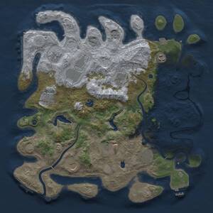 Thumbnail Rust Map: Procedural Map, Size: 4000, Seed: 222082, 16 Monuments