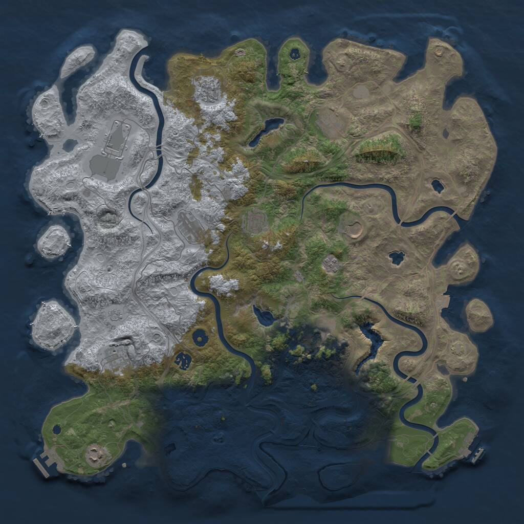 Rust Map: Procedural Map, Size: 4750, Seed: 771672884, 17 Monuments