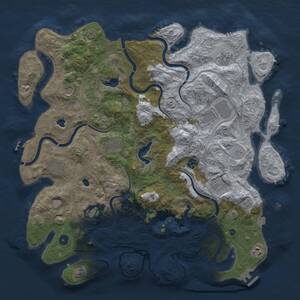 Thumbnail Rust Map: Procedural Map, Size: 4500, Seed: 579836924, 16 Monuments