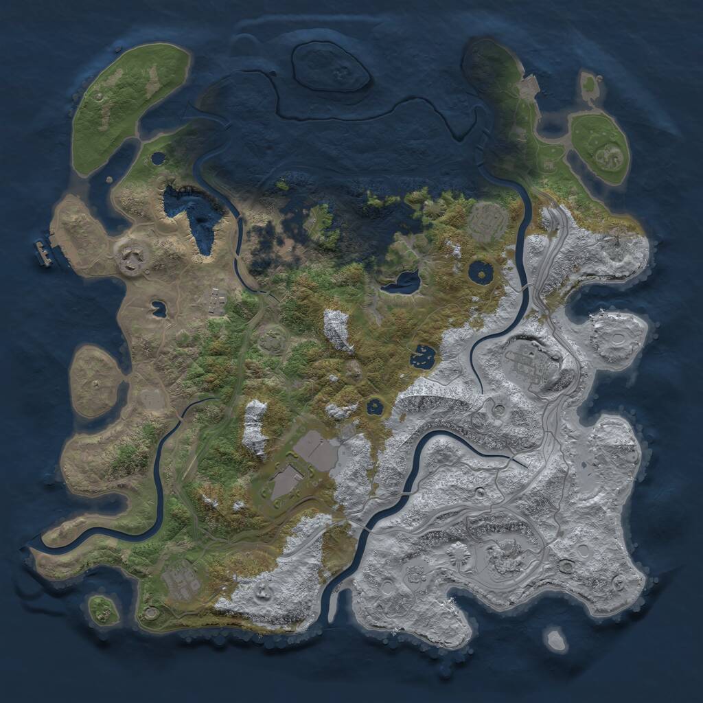 Rust Map: Procedural Map, Size: 4250, Seed: 5000021, 14 Monuments