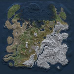 Thumbnail Rust Map: Procedural Map, Size: 4250, Seed: 5000021, 14 Monuments
