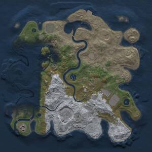 Thumbnail Rust Map: Procedural Map, Size: 3500, Seed: 310230870, 14 Monuments