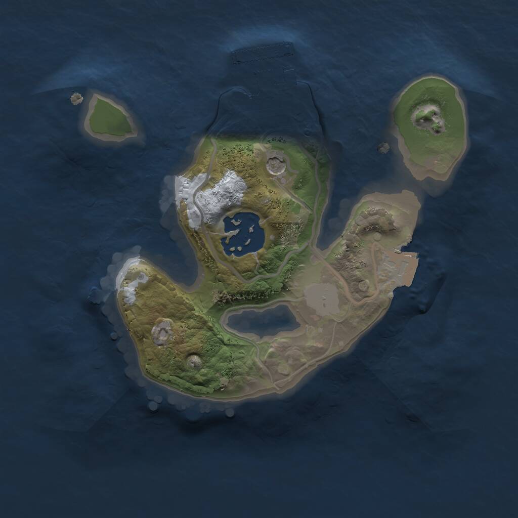 Rust Map: Procedural Map, Size: 1750, Seed: 1681597345, 4 Monuments