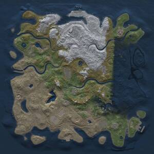 Thumbnail Rust Map: Procedural Map, Size: 4500, Seed: 970340625, 17 Monuments