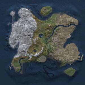 Thumbnail Rust Map: Procedural Map, Size: 3000, Seed: 2476264, 10 Monuments
