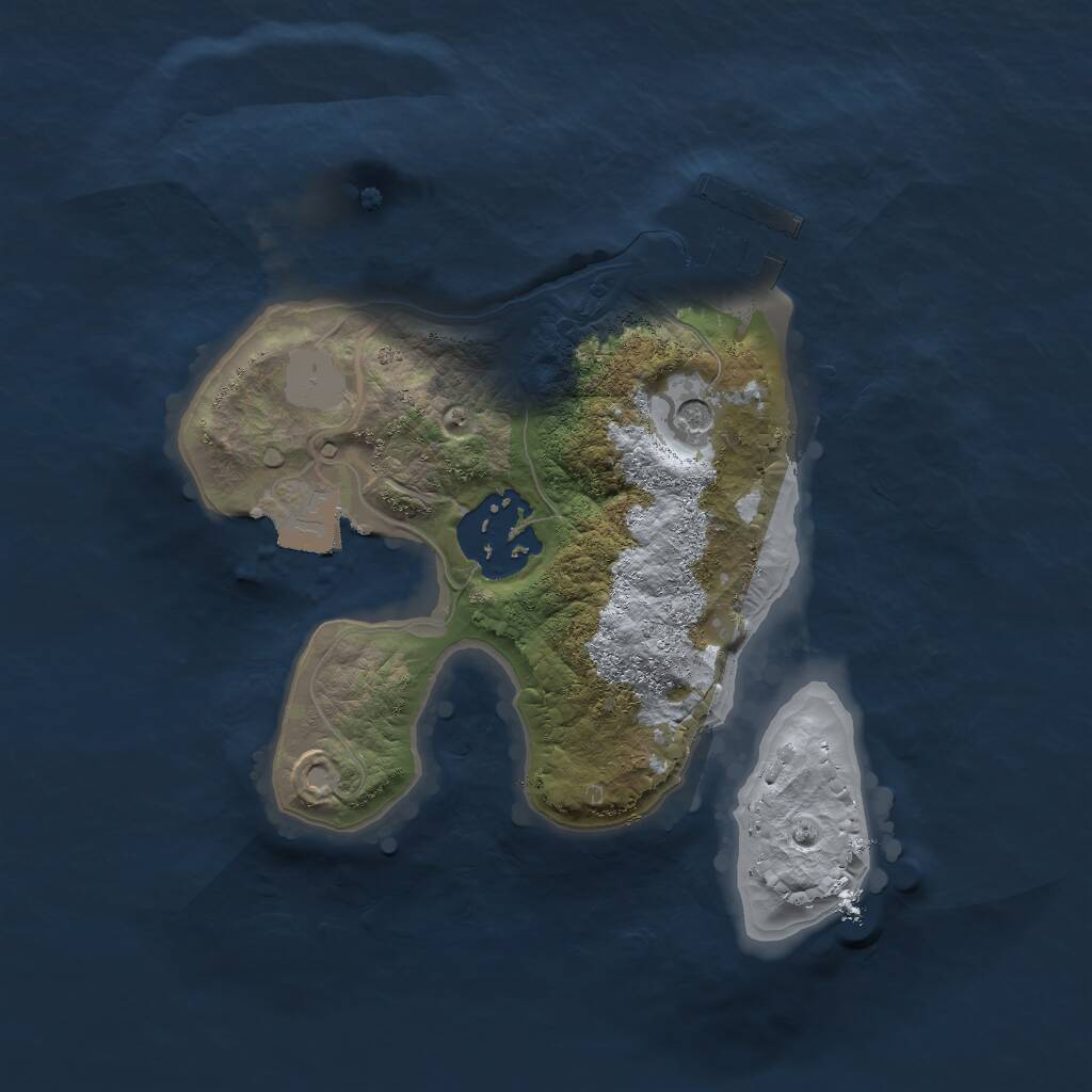 Rust Map: Procedural Map, Size: 2000, Seed: 1159612560, 4 Monuments