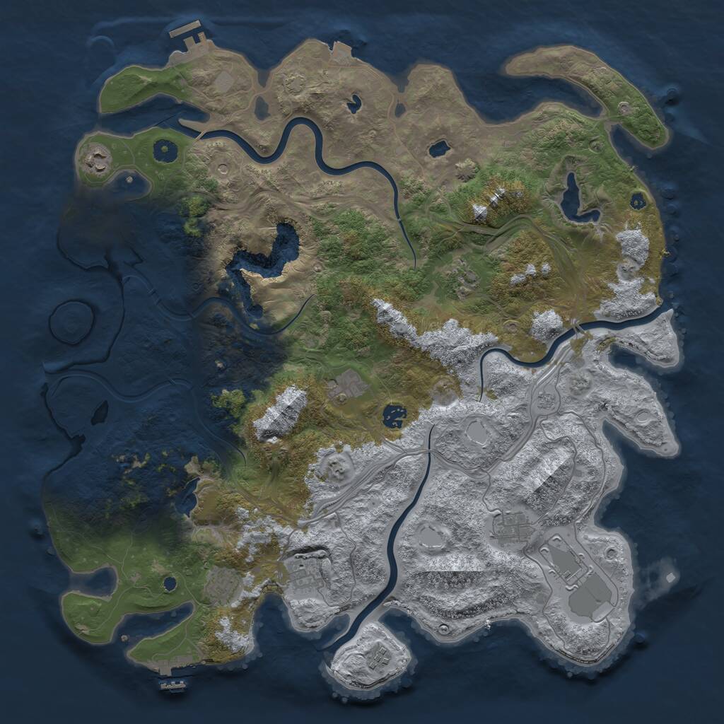 Rust Map: Procedural Map, Size: 4500, Seed: 723913030, 15 Monuments