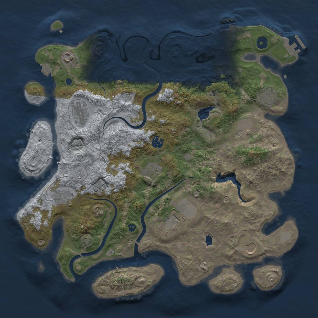 Rust Map: Procedural Map, Size: 4000, Seed: 67676767, 16 Monuments