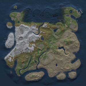 Thumbnail Rust Map: Procedural Map, Size: 4000, Seed: 67676767, 16 Monuments