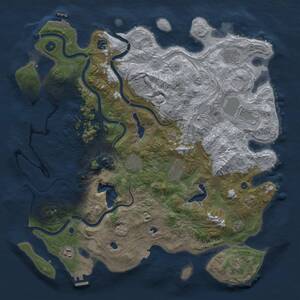 Thumbnail Rust Map: Procedural Map, Size: 4500, Seed: 447906308, 16 Monuments