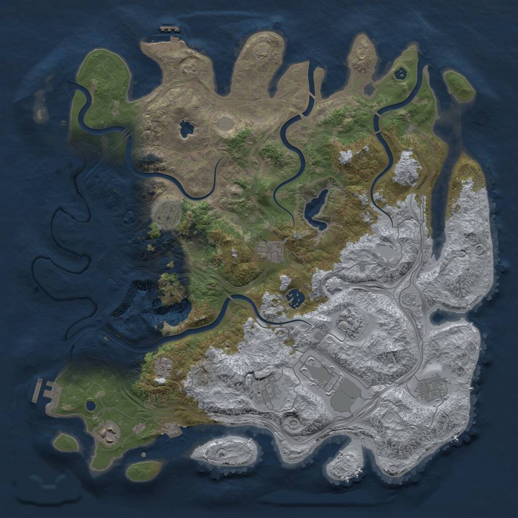 Rust Map: Procedural Map, Size: 4250, Seed: 882186936, 15 Monuments