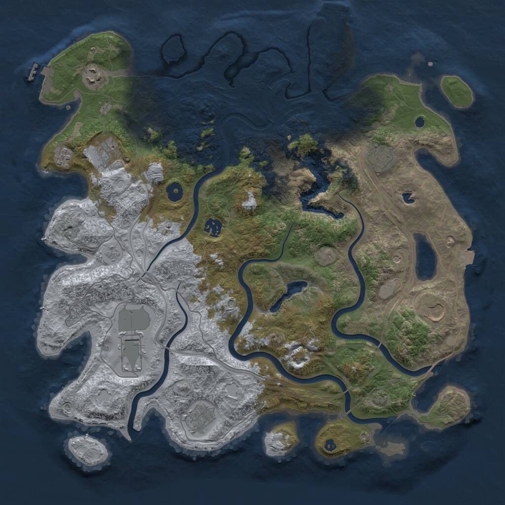 Rust Map: Procedural Map, Size: 4250, Seed: 1528814499, 14 Monuments