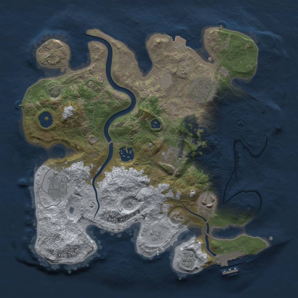 Rust Map: Procedural Map, Size: 3000, Seed: 2970, 12 Monuments