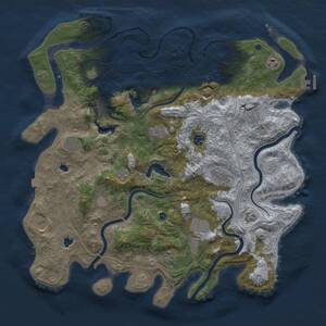 Thumbnail Rust Map: Procedural Map, Size: 4500, Seed: 3800019, 15 Monuments