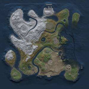 Thumbnail Rust Map: Procedural Map, Size: 3000, Seed: 190316518, 11 Monuments