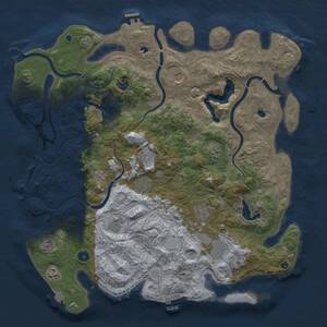 Thumbnail Rust Map: Procedural Map, Size: 4502, Seed: 99869841, 16 Monuments