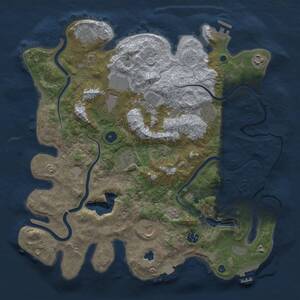 Thumbnail Rust Map: Procedural Map, Size: 4000, Seed: 17283089, 15 Monuments