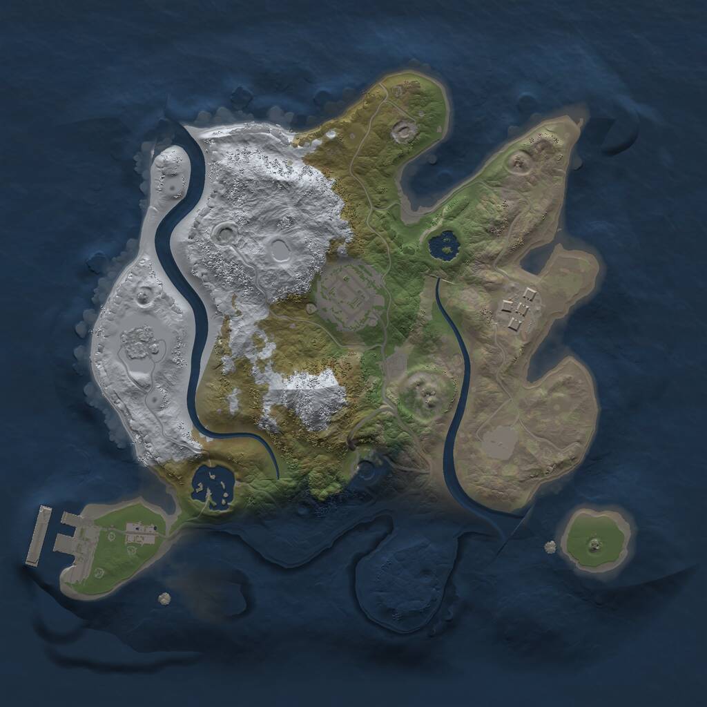Rust Map: Procedural Map, Size: 2350, Seed: 98124987, 7 Monuments
