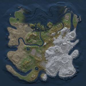 Thumbnail Rust Map: Procedural Map, Size: 3625, Seed: 457211995, 14 Monuments