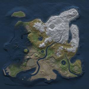 Thumbnail Rust Map: Procedural Map, Size: 3000, Seed: 1078956448, 11 Monuments