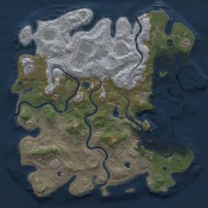 Thumbnail Rust Map: Procedural Map, Size: 4500, Seed: 2096881632, 15 Monuments