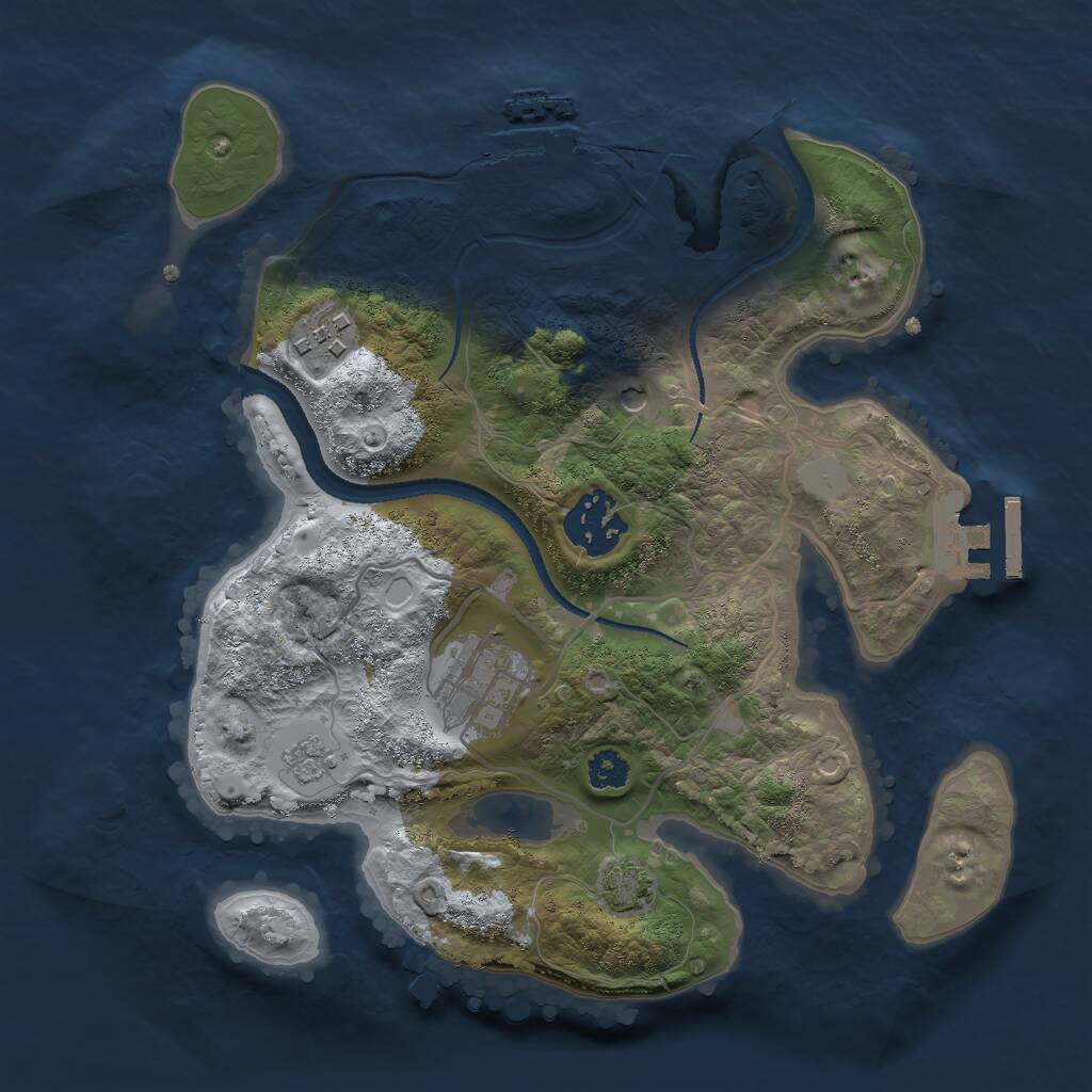 Rust Map: Procedural Map, Size: 2700, Seed: 560113, 9 Monuments