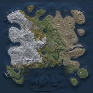 Thumbnail Rust Map: Procedural Map, Size: 3500, Seed: 86464, 14 Monuments
