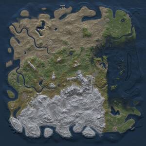 Thumbnail Rust Map: Procedural Map, Size: 6000, Seed: 1604530912, 17 Monuments